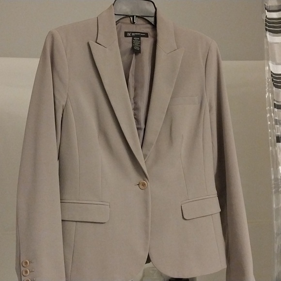 INC Petite Blazer 6P Taupe - Picture 1 of 3